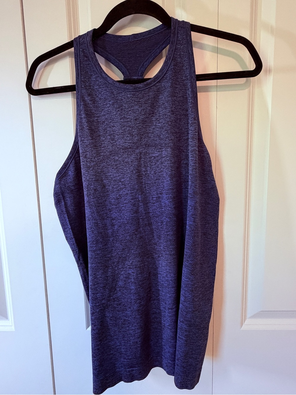 lululemon athletica Heathered Navy Swiftly High Neck Racerback Tank Top